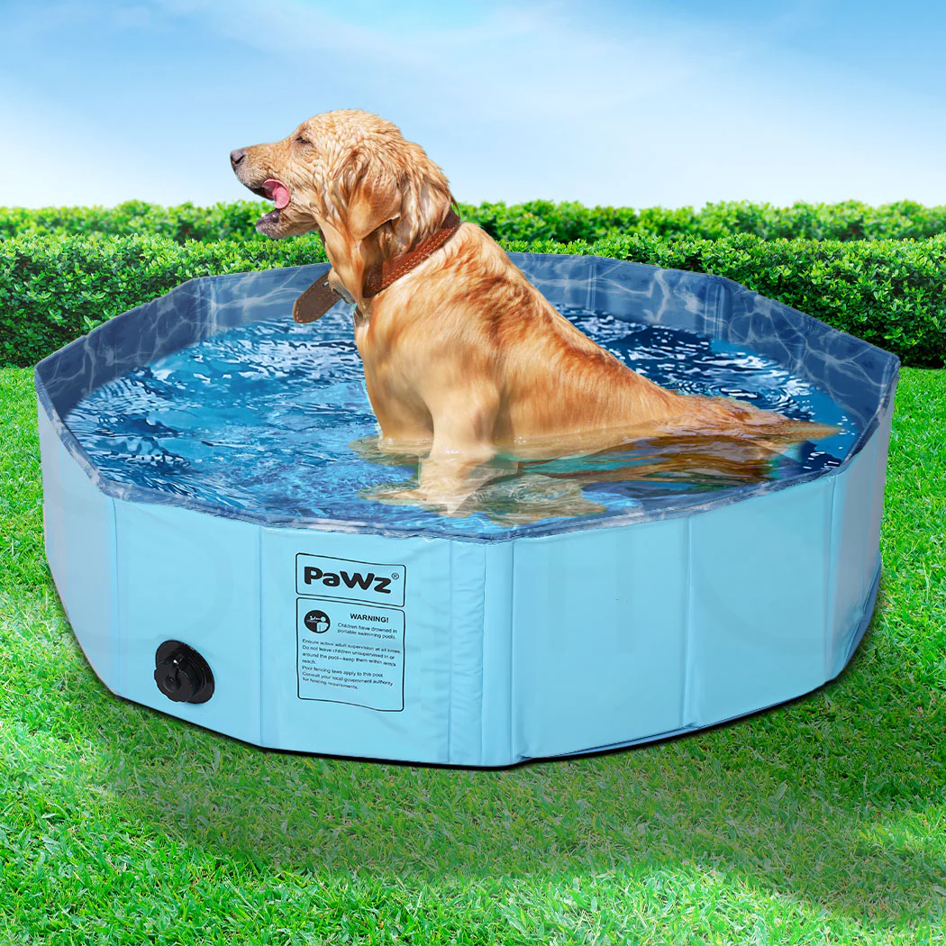 Portable Pet Swimming Pool Kids Dog Cat Washing Bathtub Outdoor Bathing XL - Nurns