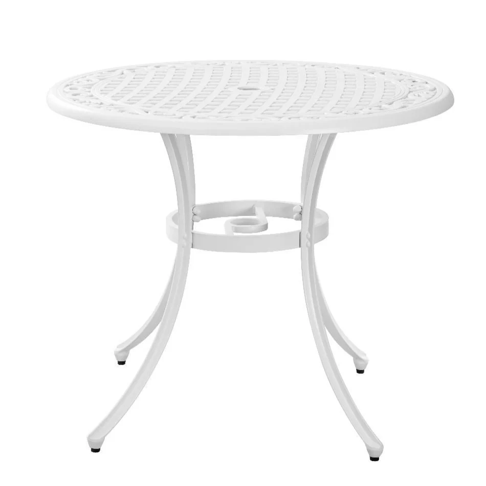 Nathan Aluminium 90cm Table - White - Nurns