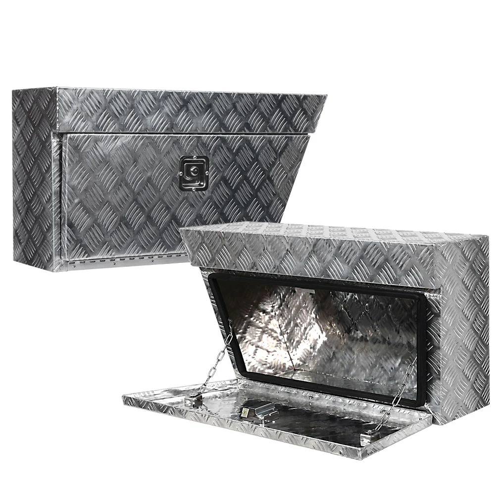 Pair of Under Tray Undertray Tool Box Aluminium Alloy Underbody Toolbox - Nurns