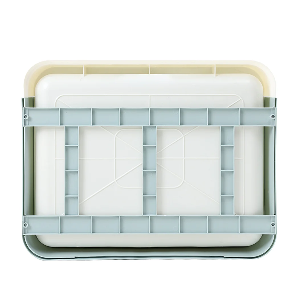 Foldable Cat Litter Box Tray Enclosed Kitty Toilet Hood Hair Grooming Blue - Green - Nurns