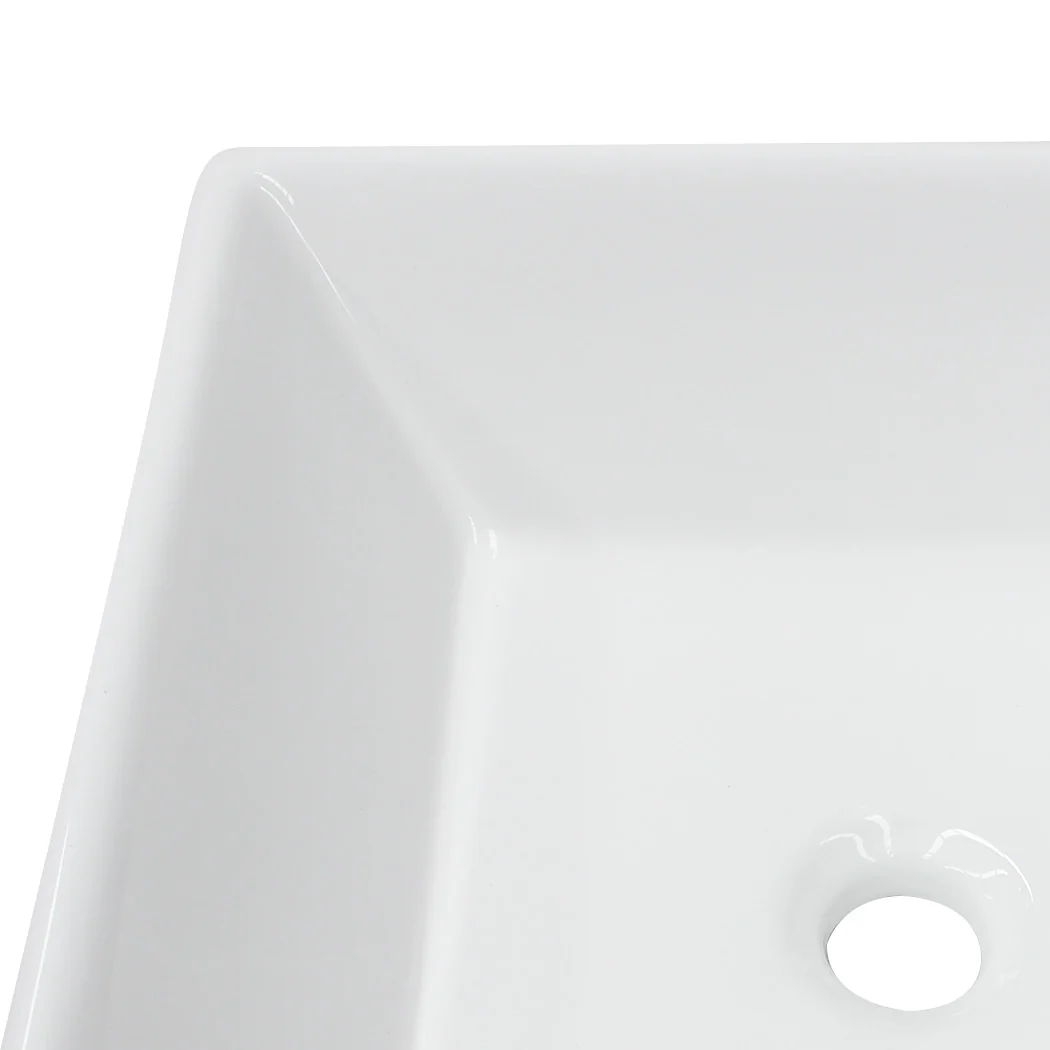 Ceramic Basin Bathroom Wash Counter - Square - Nurns