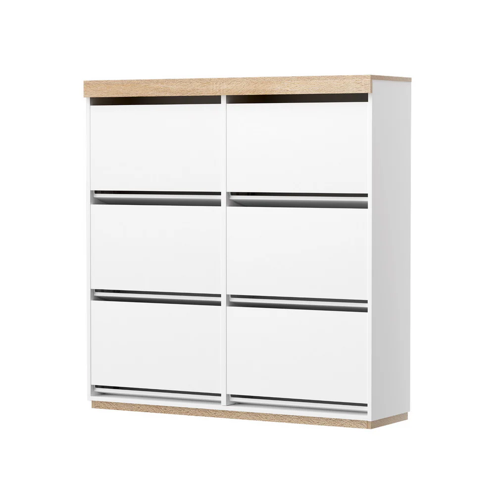 Artiss Shoe Rack Cabinet 3-Tier 45 Pairs White - Nurns