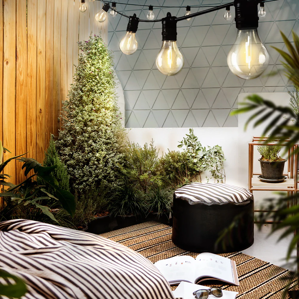 77m LED Festoon String Lights Outdoor Christmas Decorations Wedding Garden Party - Nurns