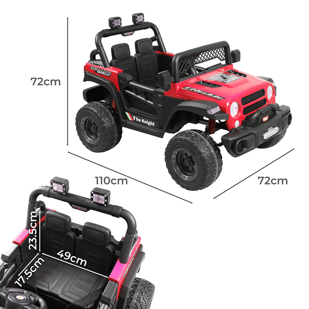 Kids Ride On Car Electric Jeep - Red - Nurns