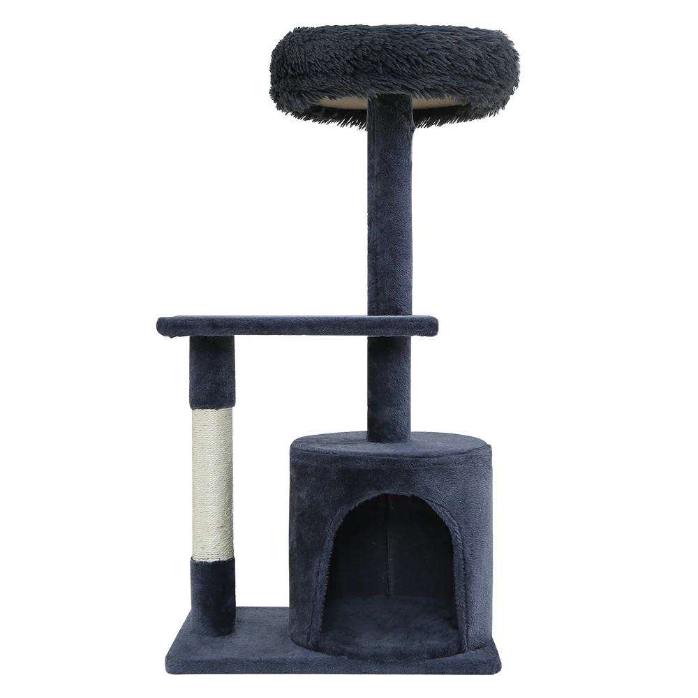 Cat Tree Scratching Post Scratcher Tower Condo House 94cm - Grey - Nurns