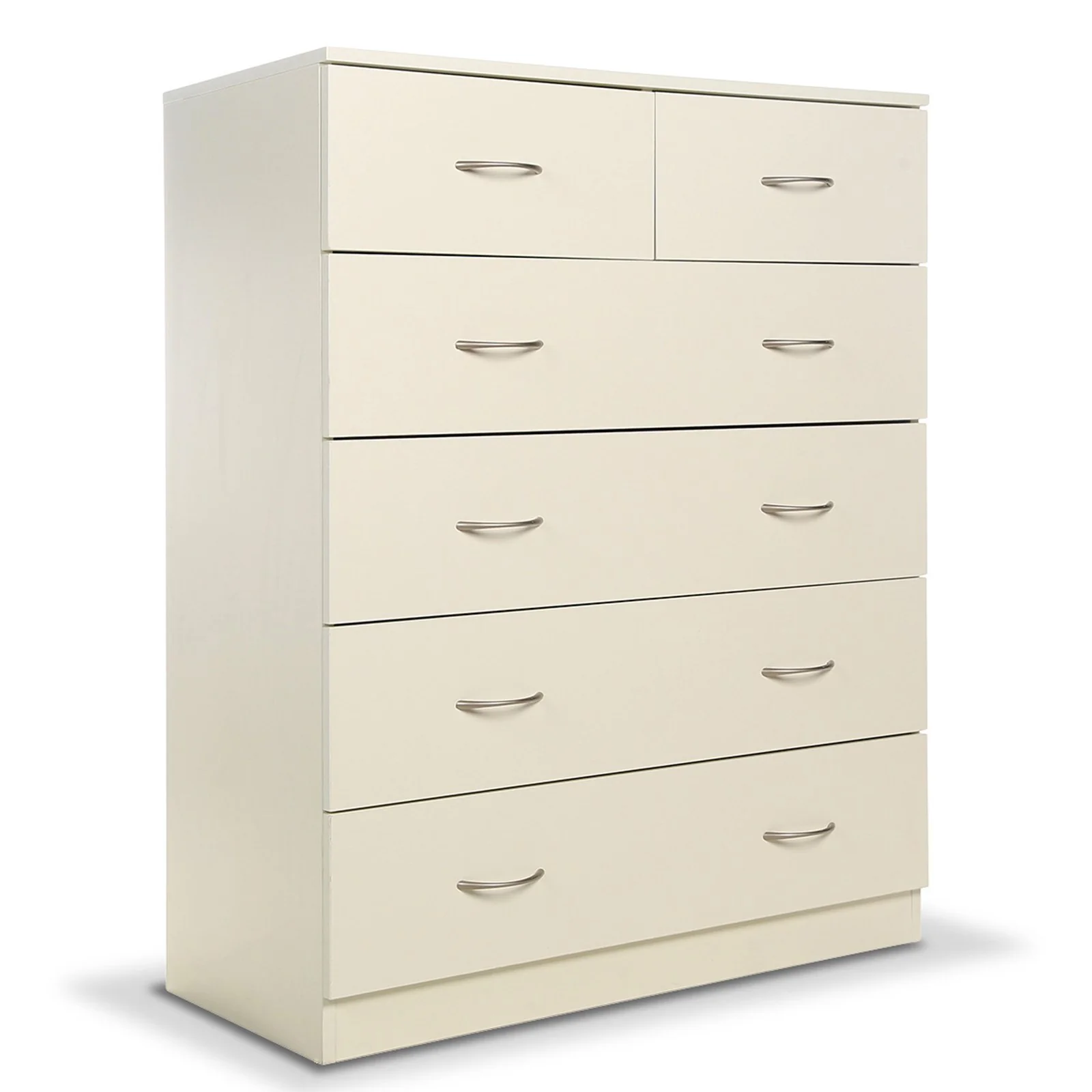 Sarantino Tallboy Dresser 6 Chest Of Drawers Cabinet 85 X 39.5 X 105 - White - Nurns