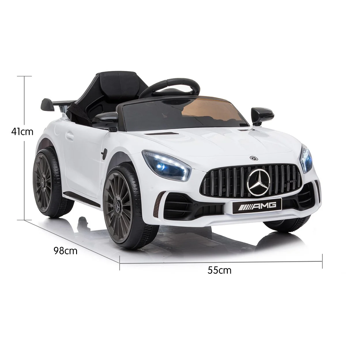Mercedes Benz Licensed Kids Electric Ride On Car Remote Control - White - Nurns