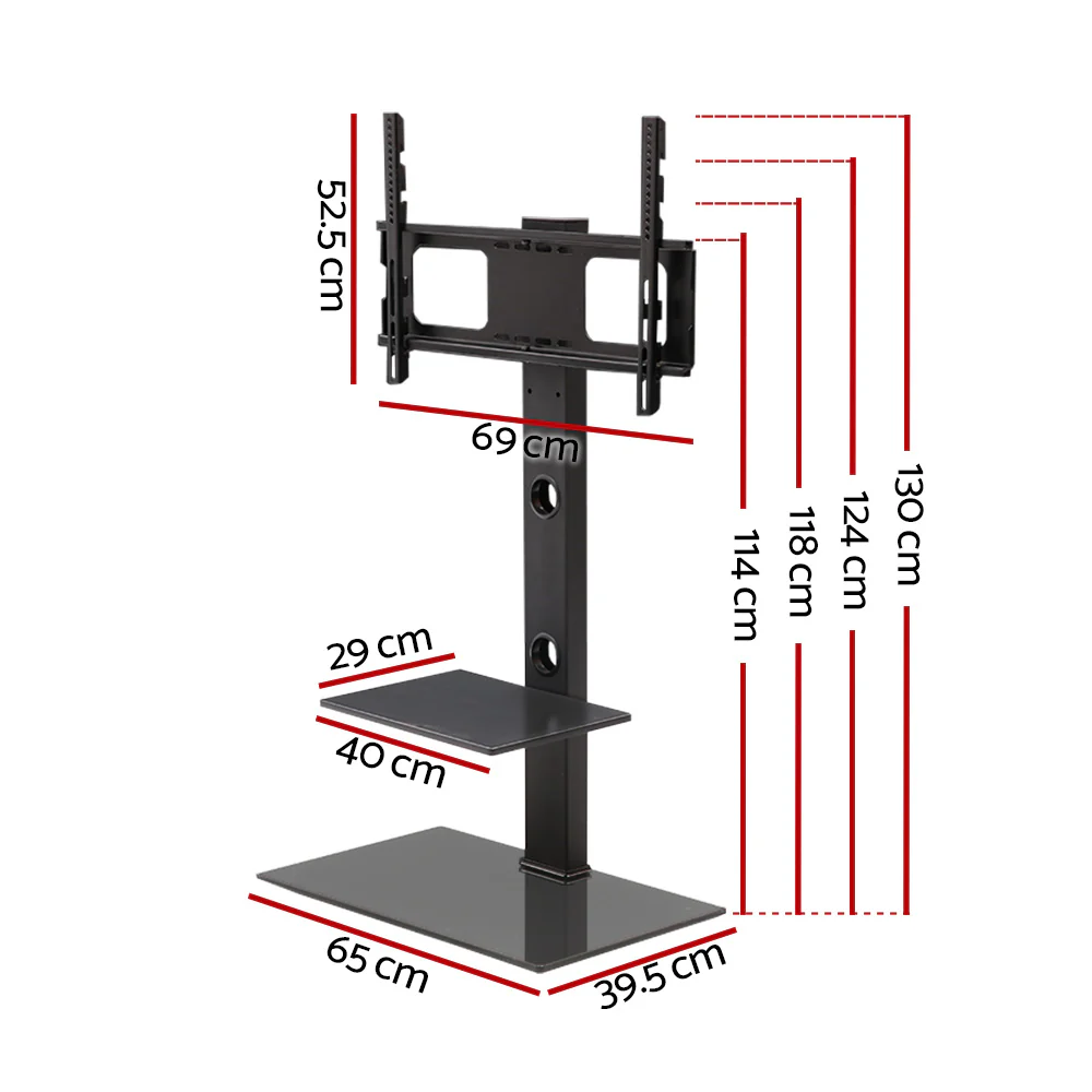 Floor TV Stand with Bracket Shelf Mount - Nurns