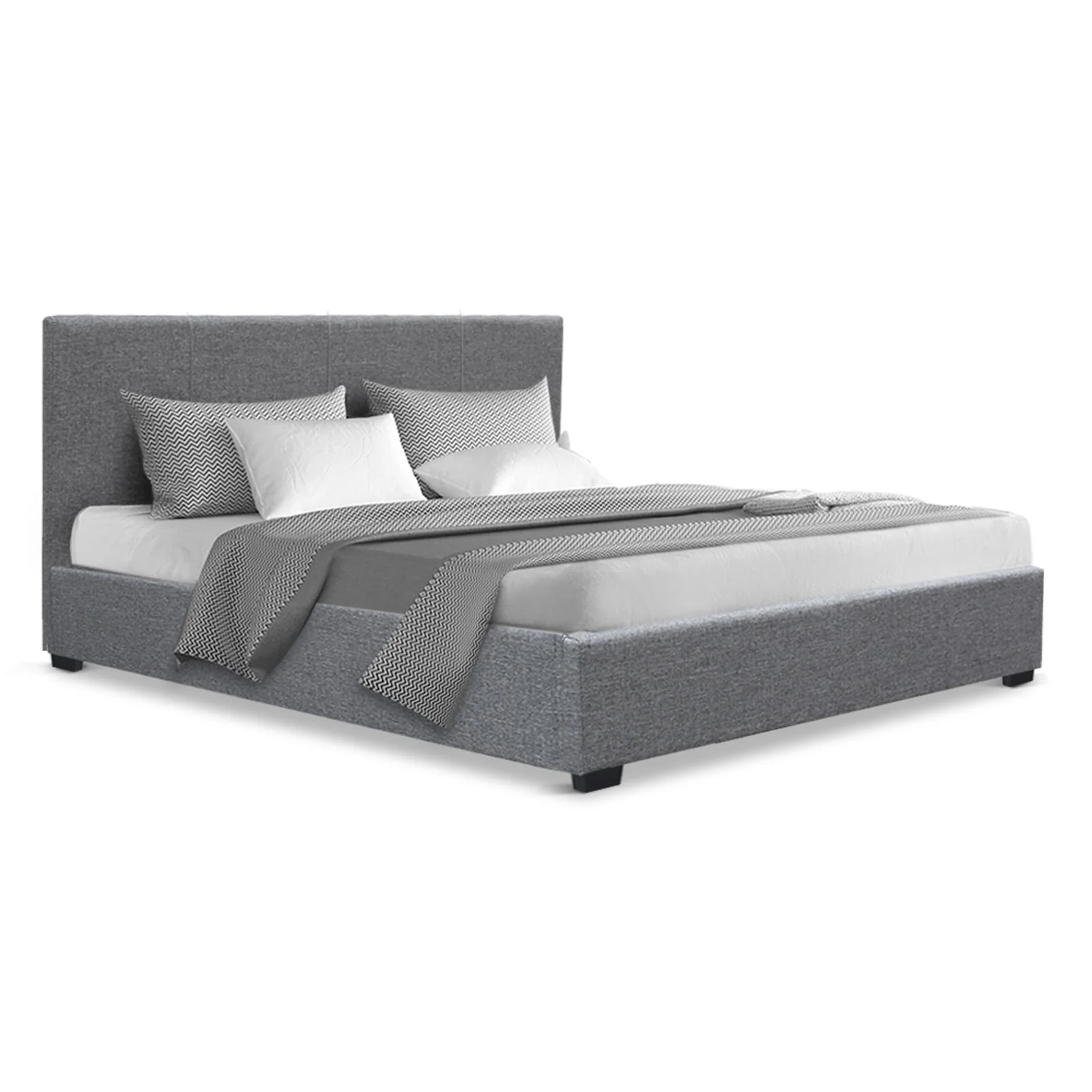 Ruby Bed & Mattress Package with 34cm Mattress - Grey Double - Nurns