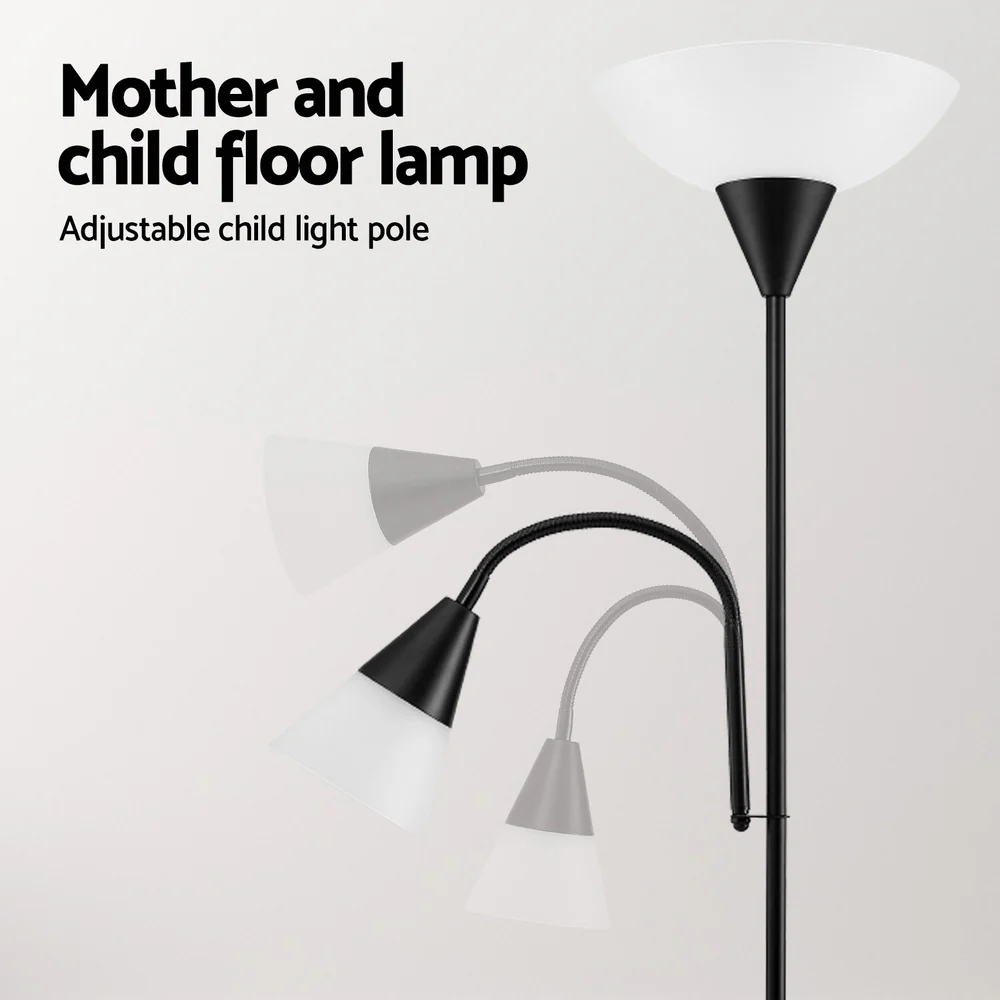 Floor Lamp Mother and Child Modern Home Living Room Office Reading - Black - Nurns