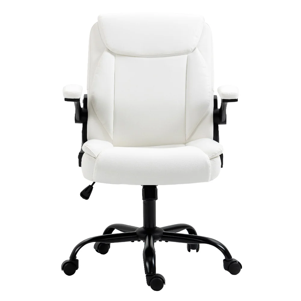 Artiss Executive Office Chair Mid Back White - Nurns