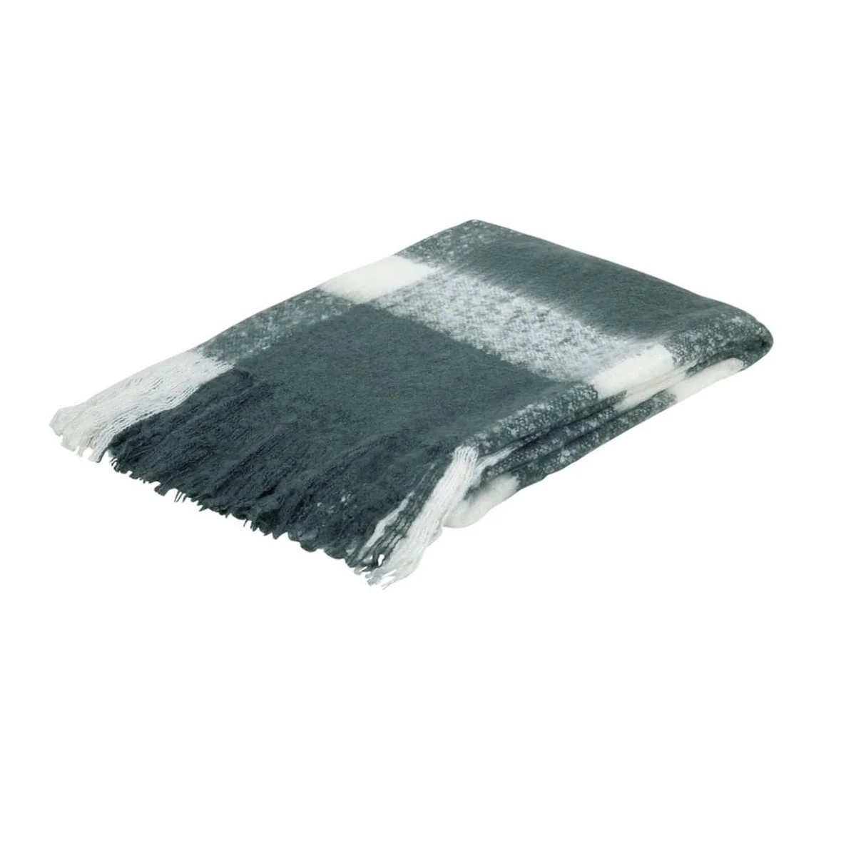 Wela Throw Soft Blanket Home Wren Faux Mohair Throw - Charcoal - Nurns