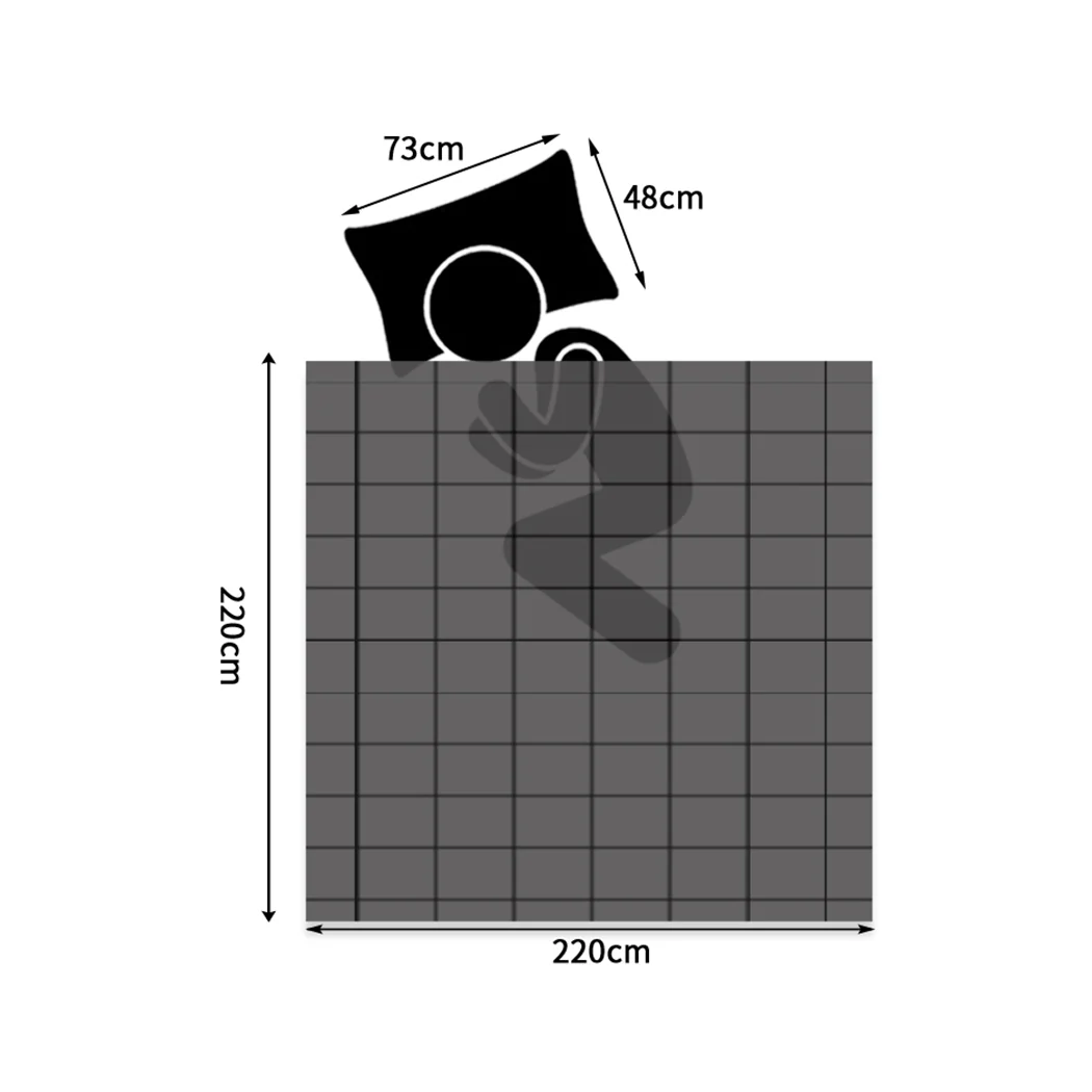 Queen Dreamz Bedspread Coverlet Set Quilted Dark Grey - Nurns