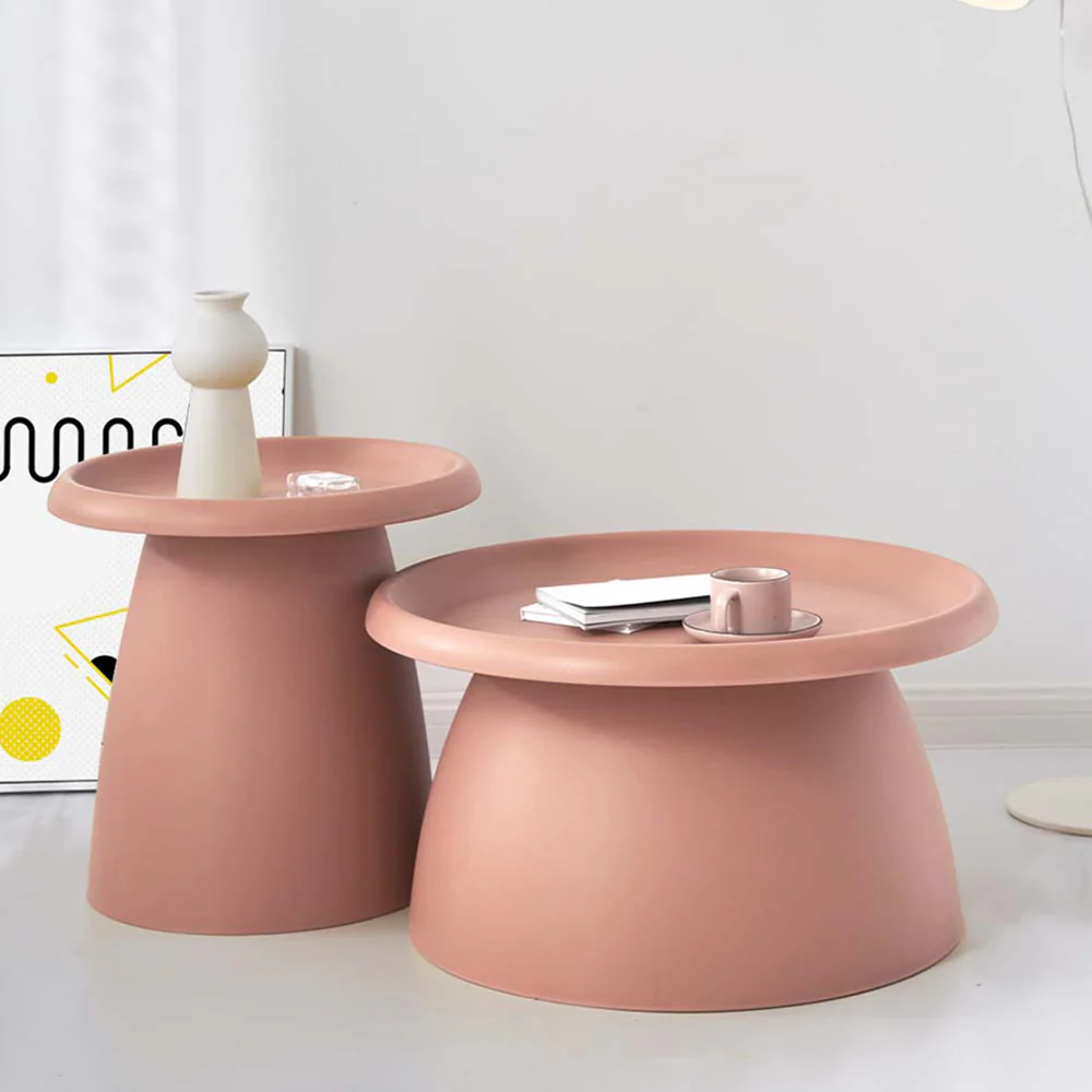 Iliana Coffee Table Round 71cm Plastic - Pink - Nurns