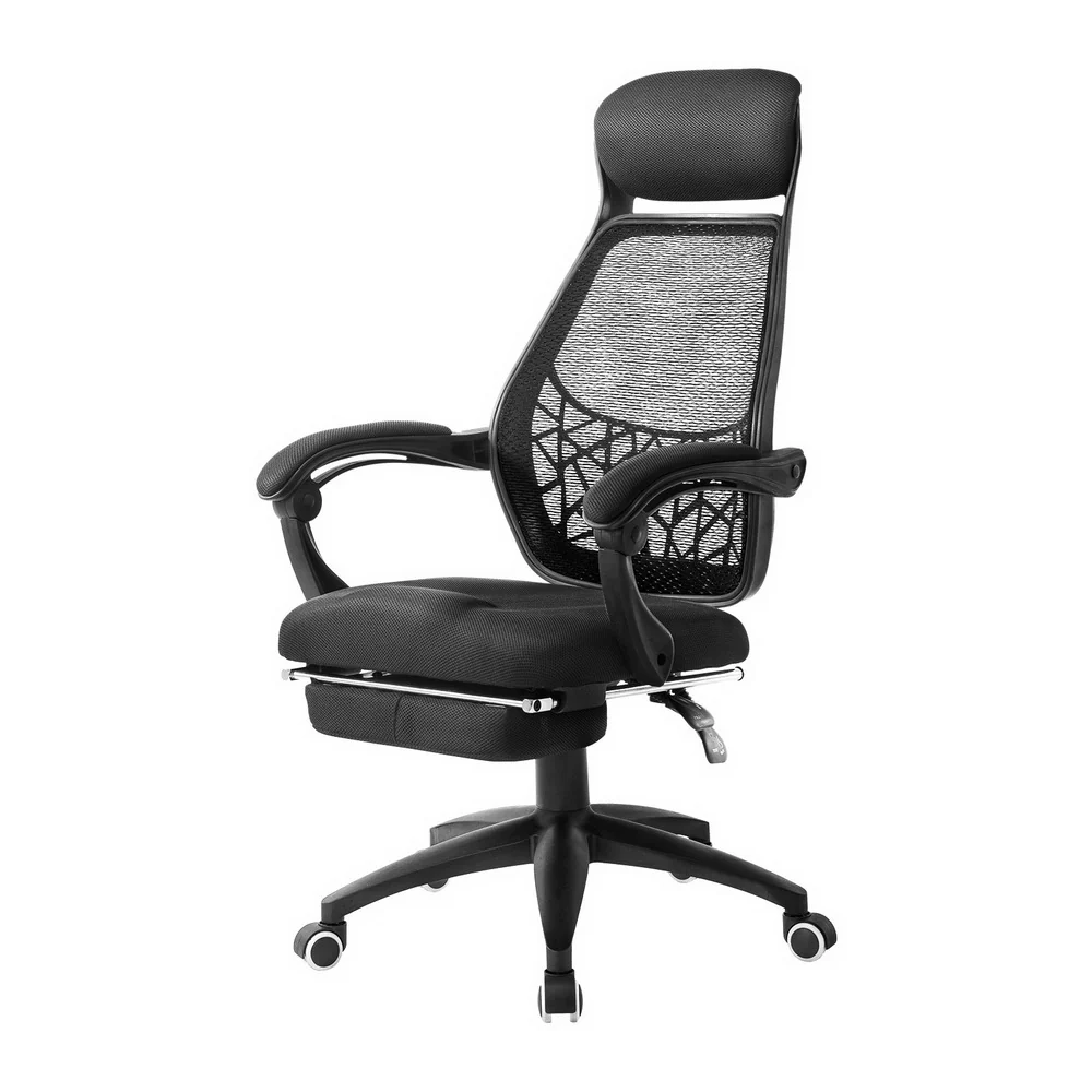 Artiss Mesh Office Chair Recliner Black - Nurns