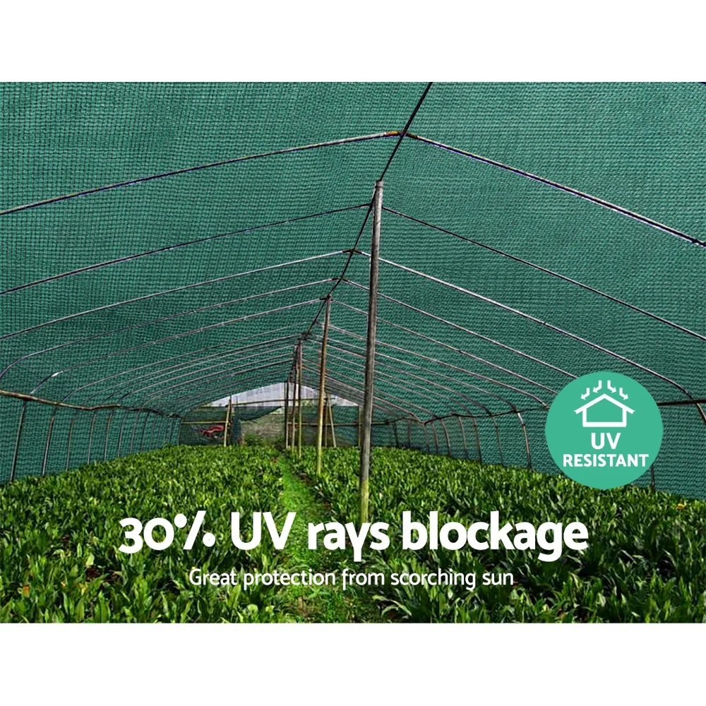 Instahut 30% Shade Cloth 1.83x30m Shade cloth Wide Heavy Duty Green - Nurns