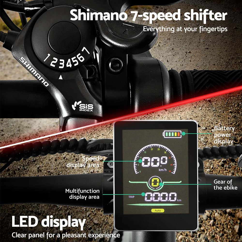 Everfit 26 Inch Electric Bike Mountain Bicycle eBike Built-in Battery 250W - Nurns