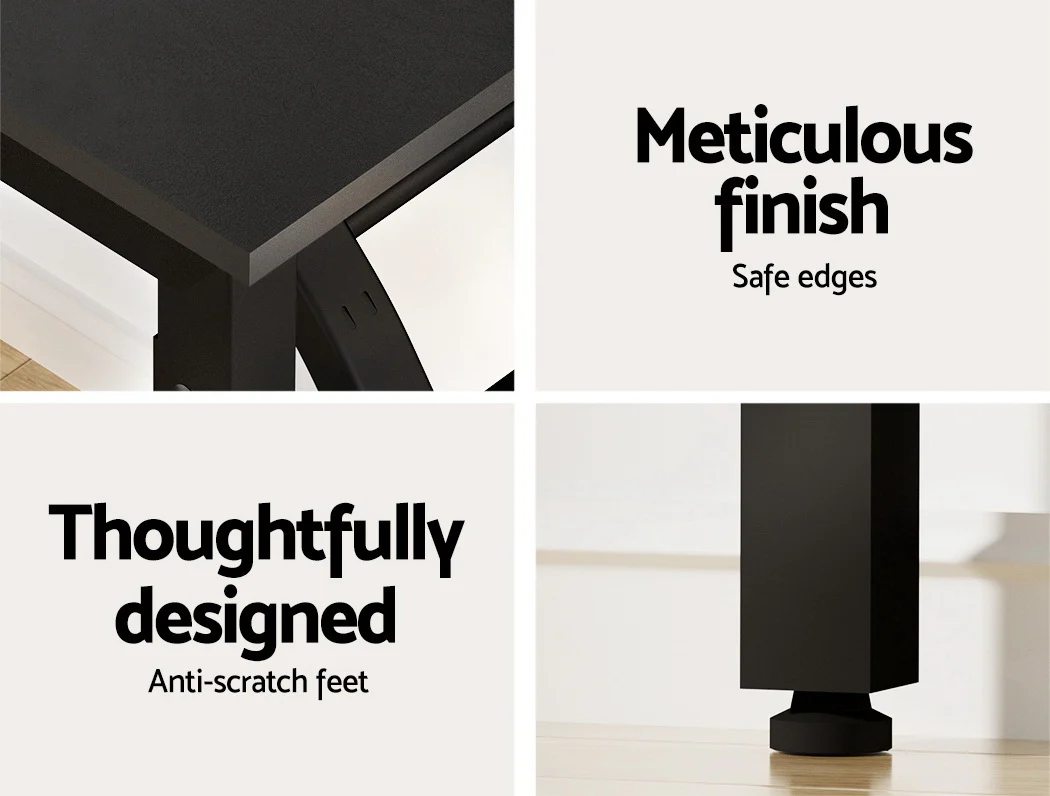 Artiss Computer Desk Foldable Black 80cm - Nurns