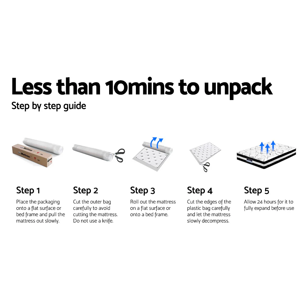 Brooklyn 21cm Thick Pocket Spring Mattress - Single - Nurns