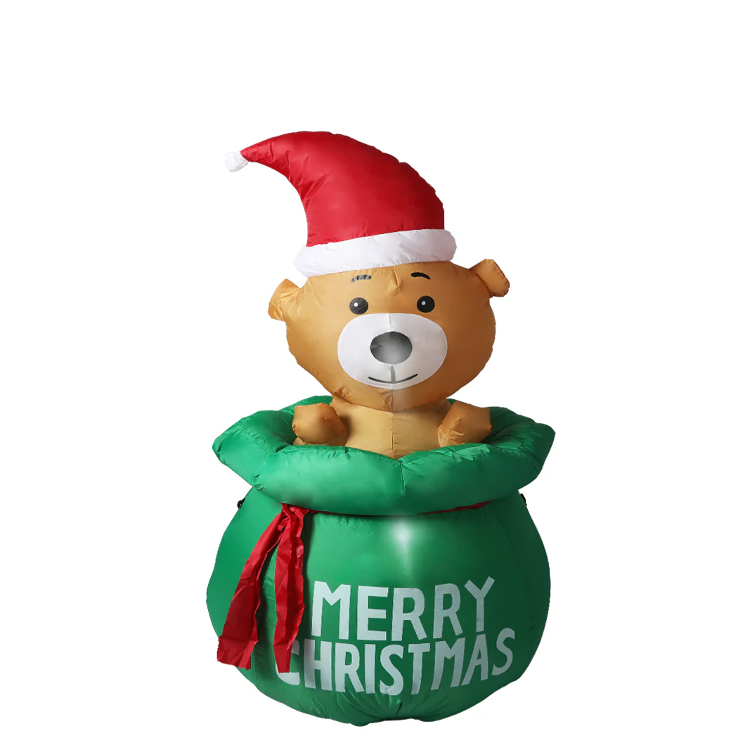 Bubbly Bear Christmas Inflatable Xmas Decorations - 1.2M - Nurns