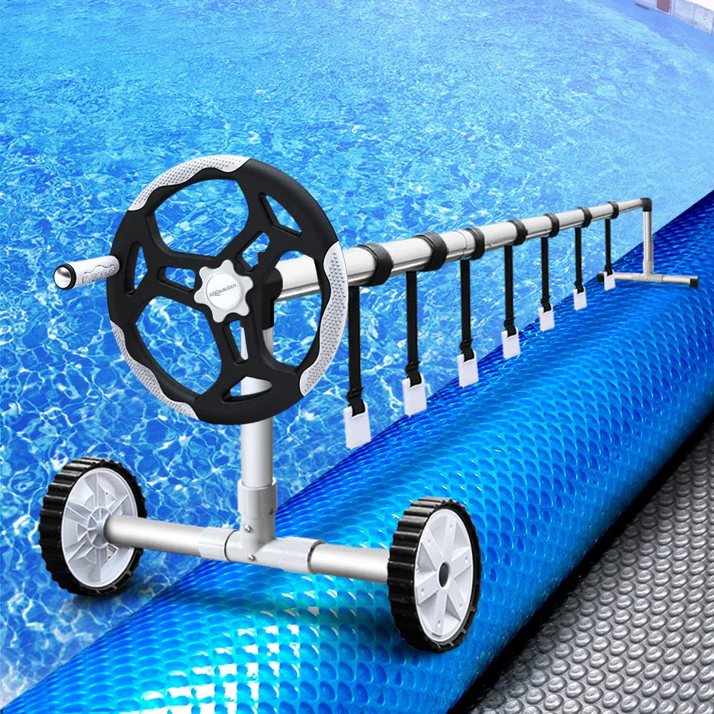 Pool Cover Roller Swimming Pools Covers Wheel Solar Blanket 10.5x4.2M - Nurns