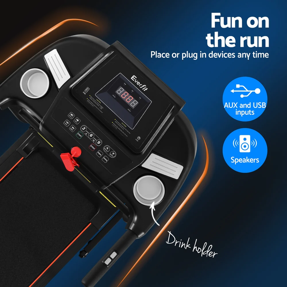 Everfit Treadmill Electric Home Gym Fitness Exercise Equipment Incline 400mm - Nurns