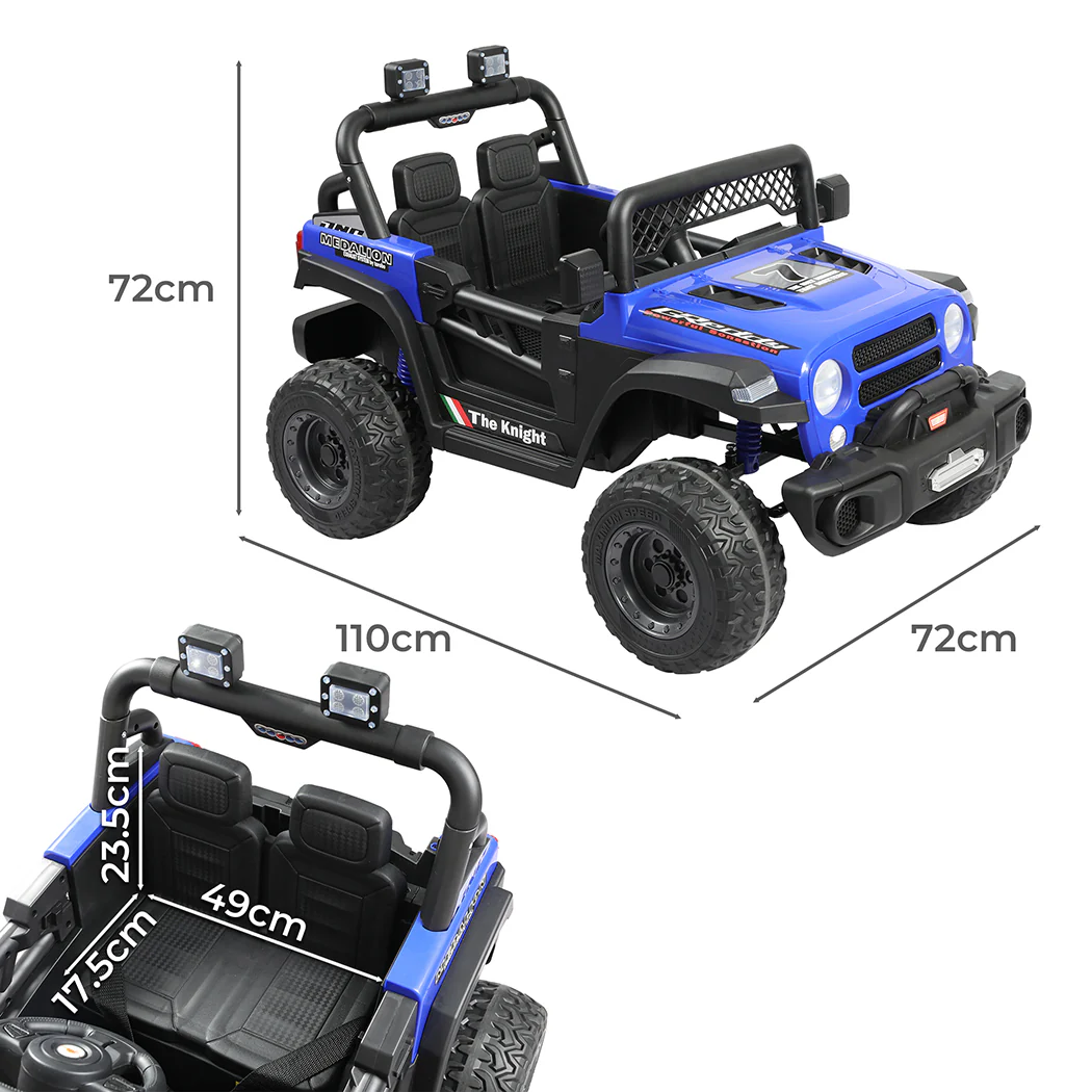 Kids Ride On Car Electric Jeep - Blue - Nurns