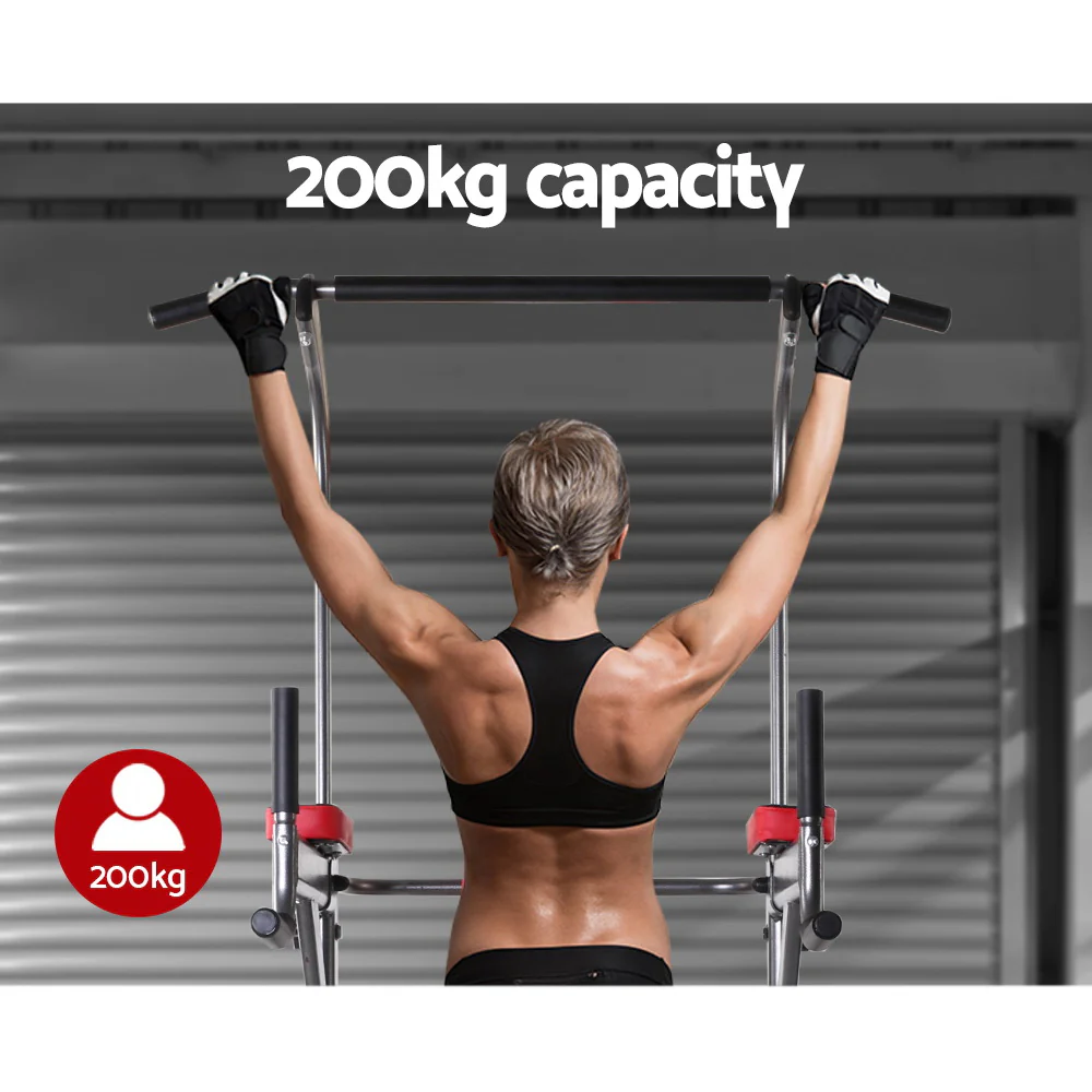 Everfit Weight Bench Chin Up Tower Bench Press Home Gym Workout 200kg Capacity - Nurns