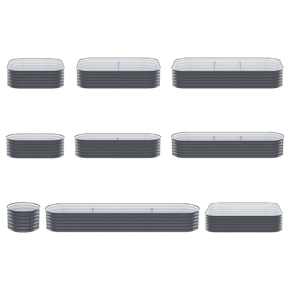 9-In-1 Modular Garden Bed Planter Box 40cm height - Nurns