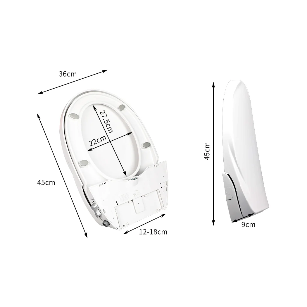 Non-Electric Bidet Toilet Seat Dual Nozzles Cover Bathroom Spray Water Wash - Nurns