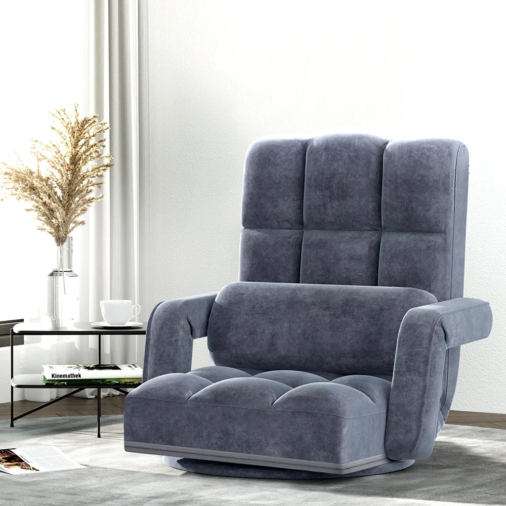 Maria Floor Chair Lounge Sofa Swivel - Charcoal - Nurns