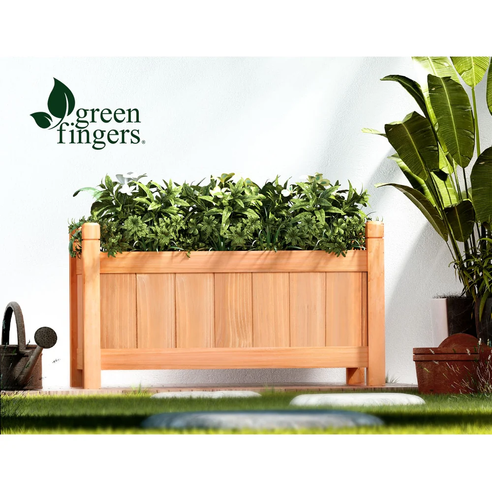 Garden Bed 60x30x33cm Wooden Planter Box Raised Container Growing - Nurns