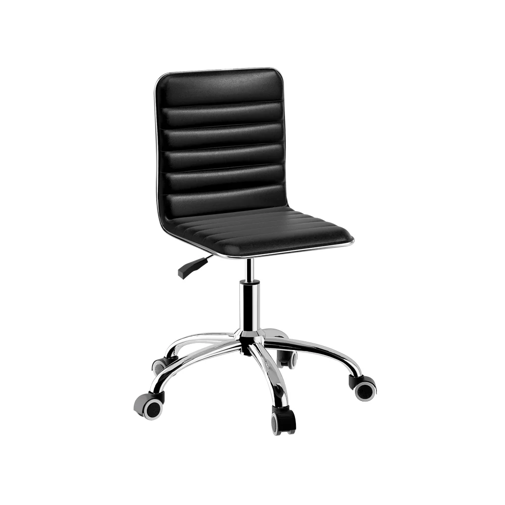 Artiss Office Chair Conference Chairs Pu Leather Low Back Black - Nurns