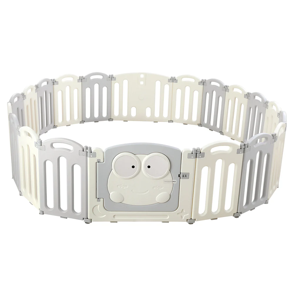 Baby Playpen 20 Panels Foldable Toddler Fence Safety Play Activity Centre - Nurns