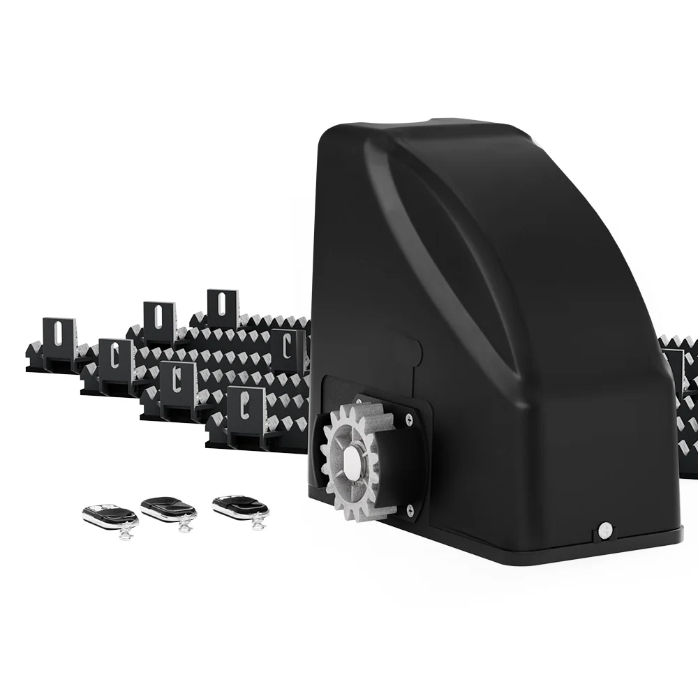 Automatic Sliding Gate Opener Kit Electric 6M 600kg 3 Control Remotes - Nurns