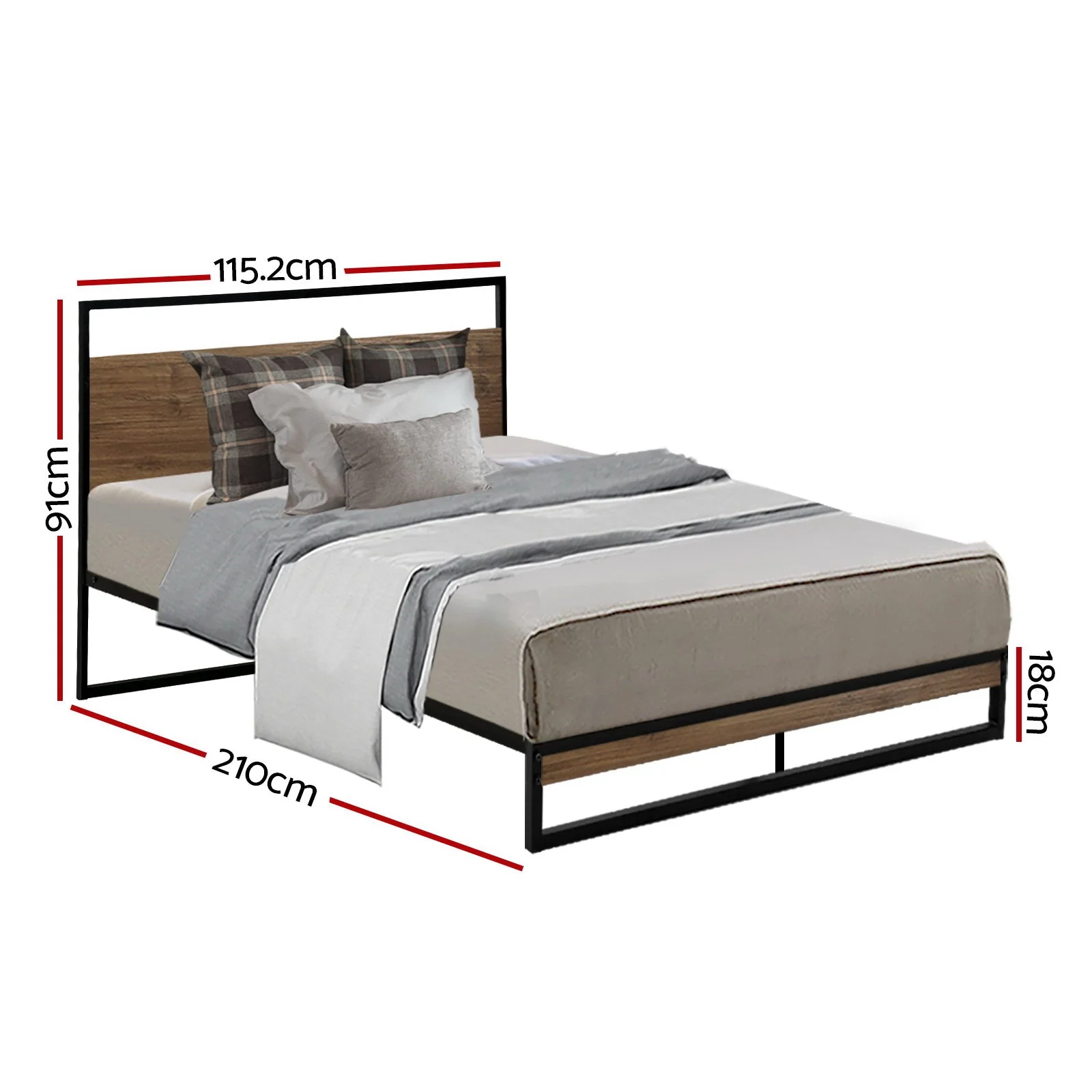 Neptune Bed & Mattress Package - Black King Single - Nurns