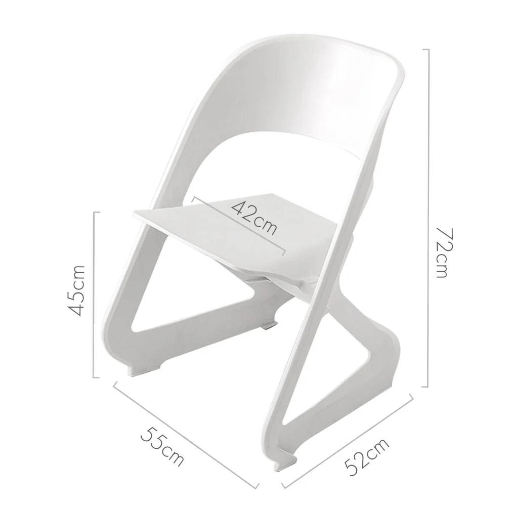 Kendall Set of 4 Dining Chairs Office Cafe Lounge Seat Stackable Plastic Leisure - White - Nurns