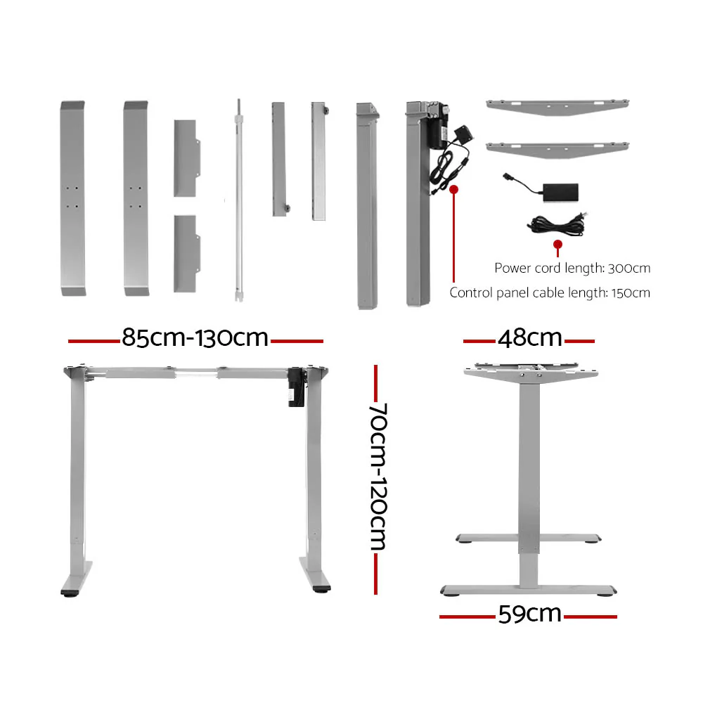 Artiss Standing Desk Motorised 140cm Black - Nurns
