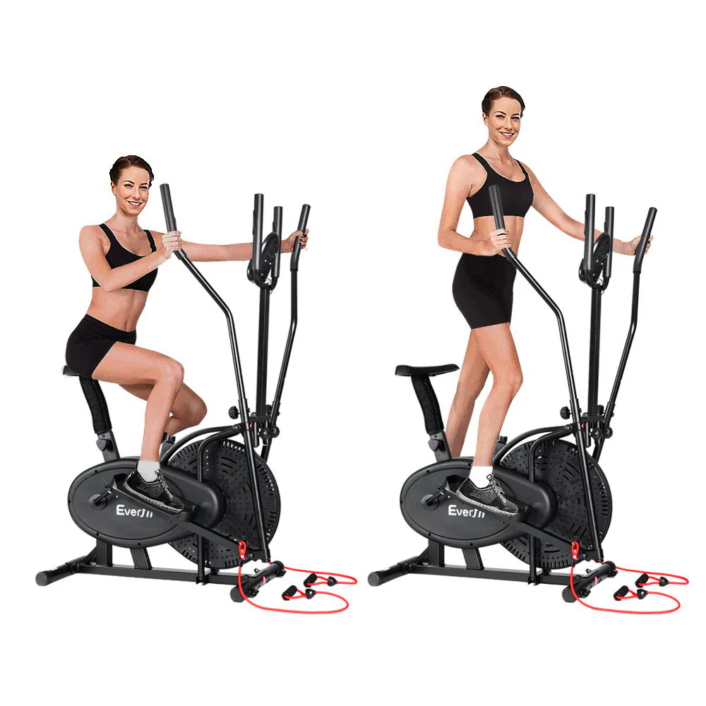 Everfit Exercise Bike 5 in 1 Elliptical Cross Trainer Home Gym Indoor Cardio - Nurns