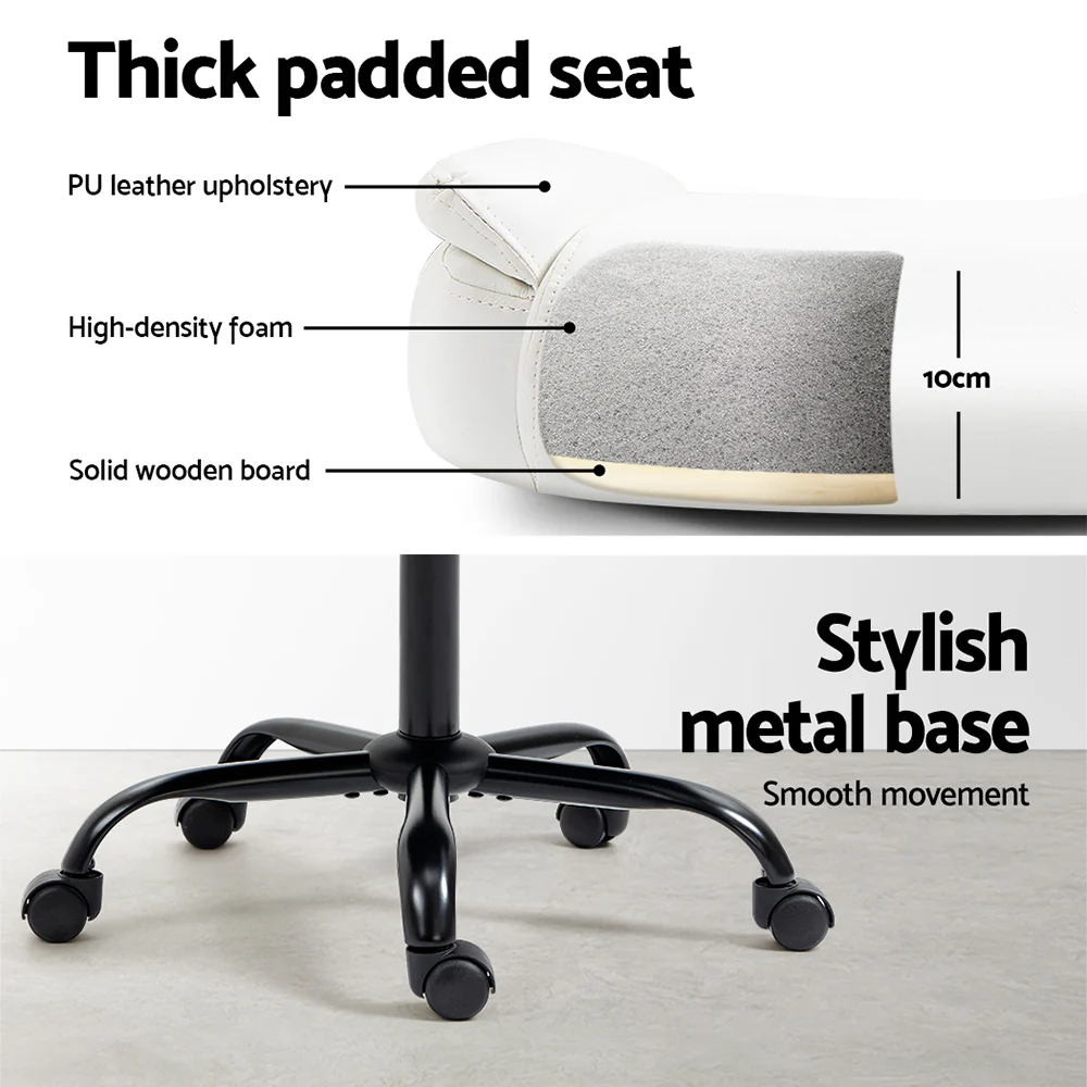 Artiss Executive Office Chair Mid Back White - Nurns