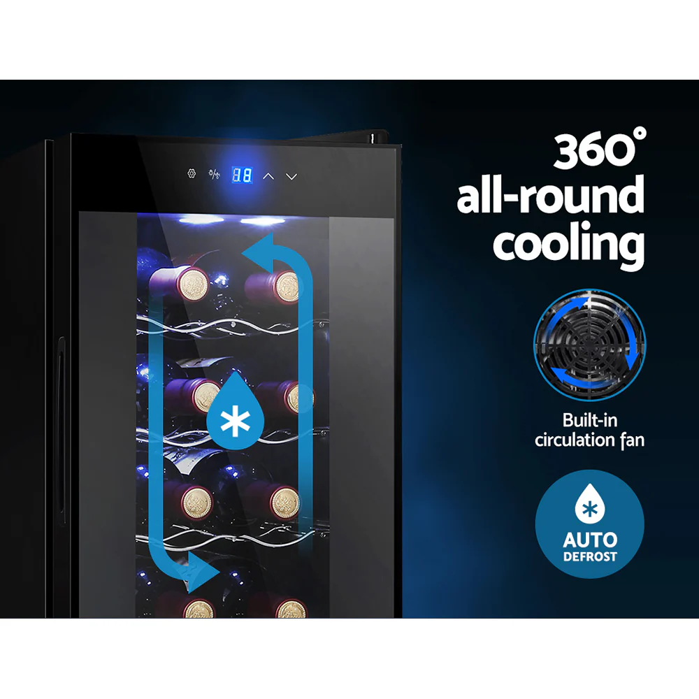 Devanti Wine Fridge Cooler 12 Bottles - Nurns