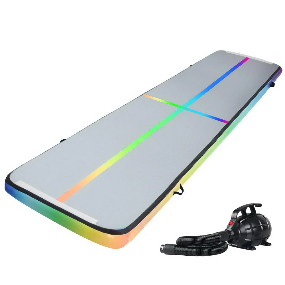 Everfit 5M Air Track Gymnastics Tumbling Exercise Mat W/ Pump Inflatable Colour - Nurns