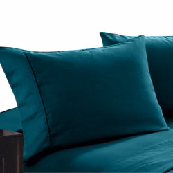 Set of 2 400TC Bamboo Cotton Pillowcase - Teal - Nurns