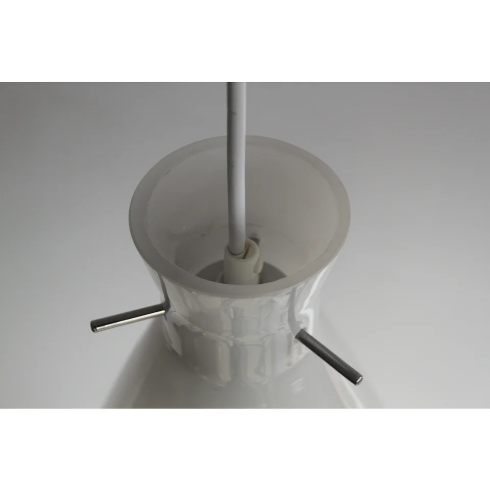 Teardrop-Shaped Pendant Light - White - Nurns