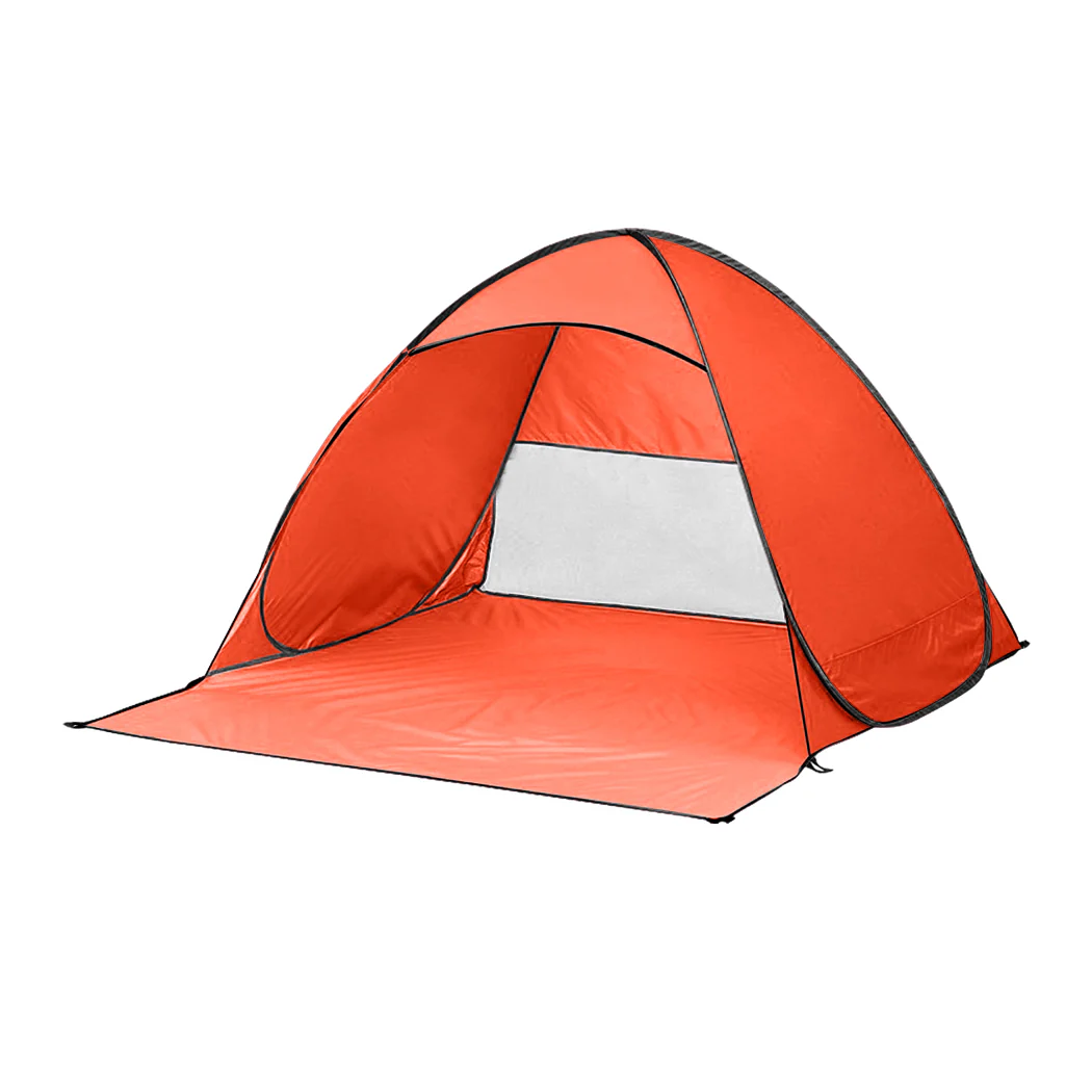 Mountview Pop Up Beach Tent Camping Portable Orange - Nurns