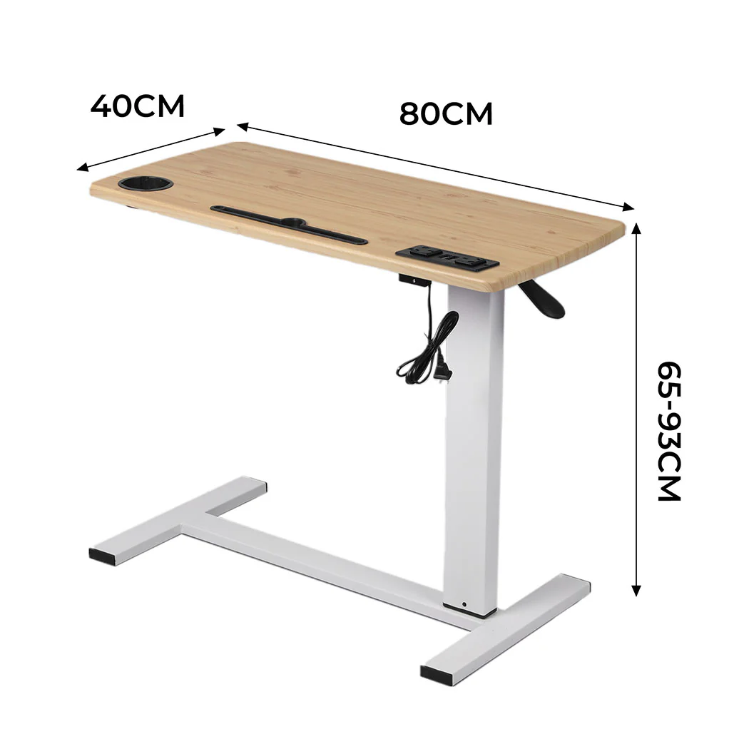 Levede Standing Desk Height Adjustable Oak - Nurns