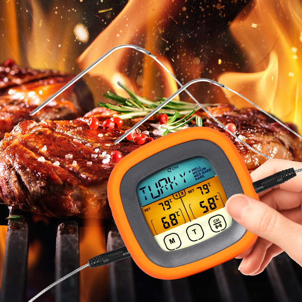 Digital Food Thermometer BBQ 2 Probe - Nurns