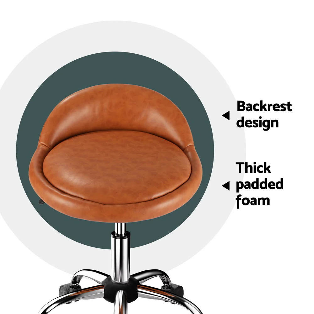 Salon Stool Swivel Chair Backrest Chairs - Nurns