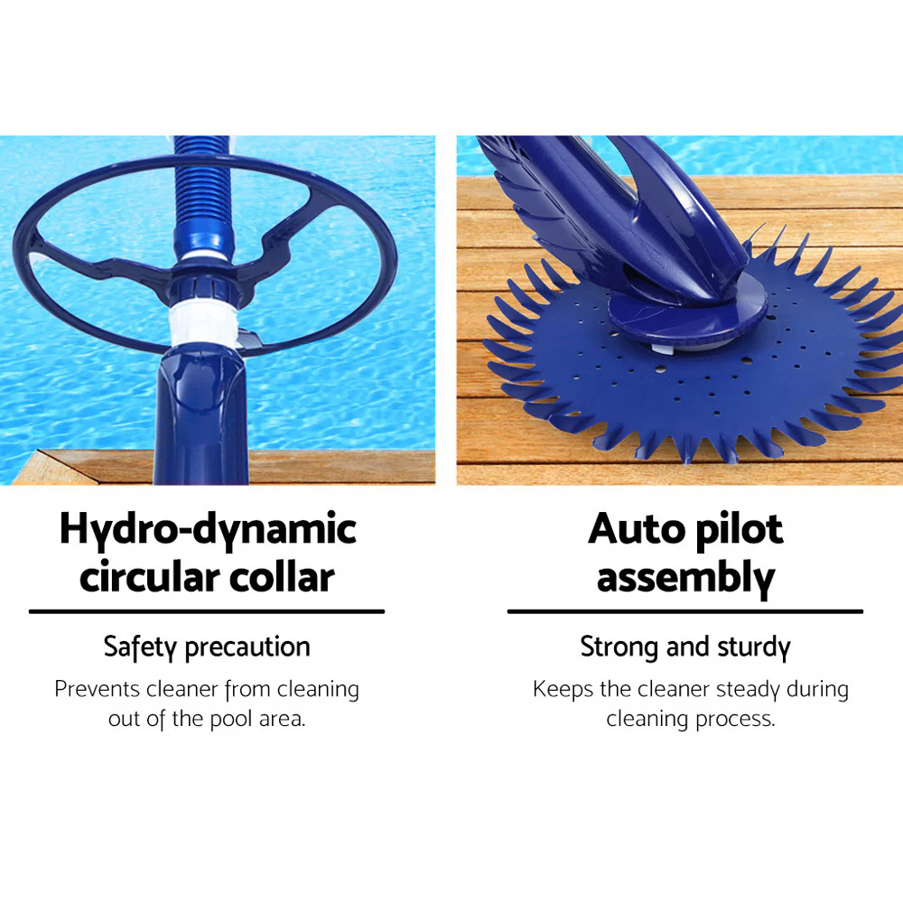 Pool Cleaner Automatic Swimming Floor Climb Wall Vacuum 10M Hose - Nurns