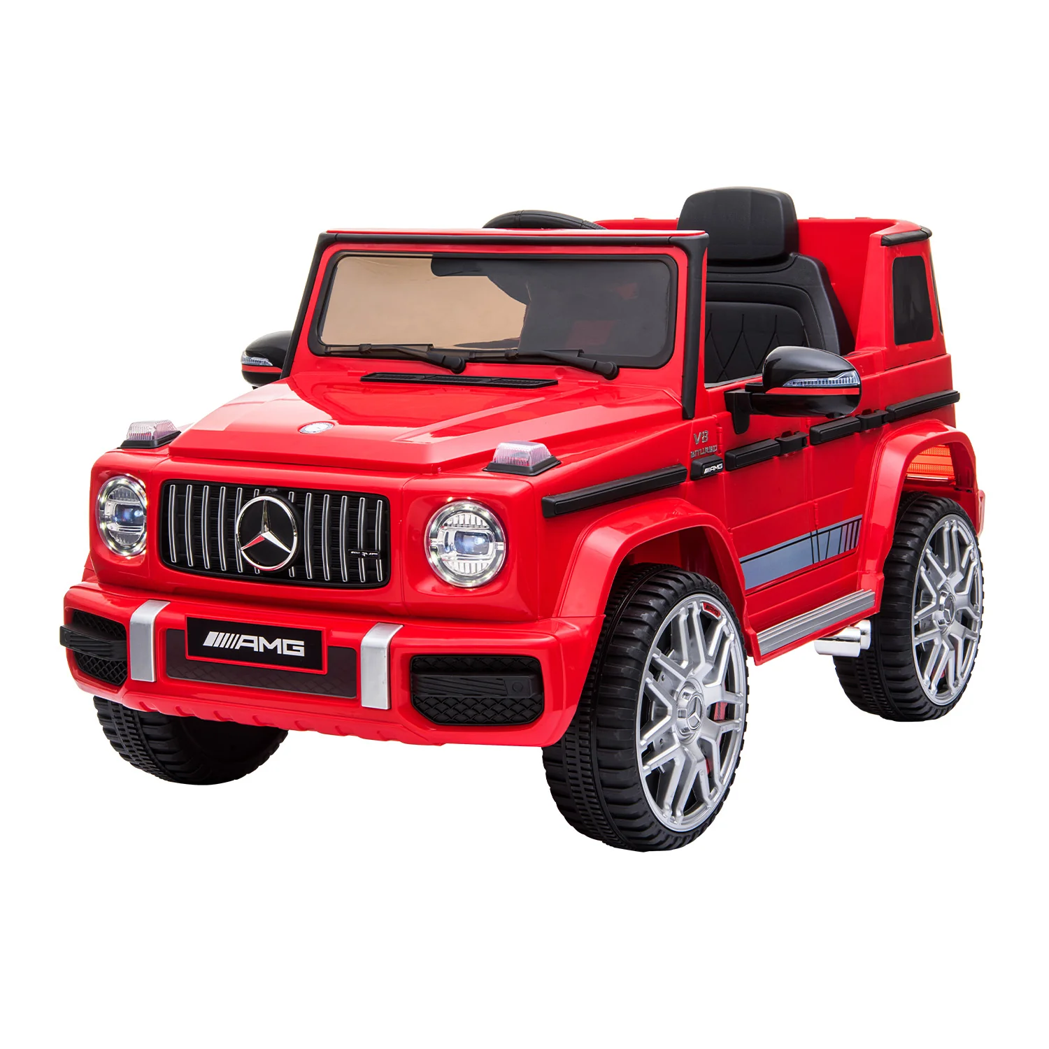 Mercedes Benz AMG G63 Licensed Kids Ride On Electric Car Remote Control - Red - Nurns